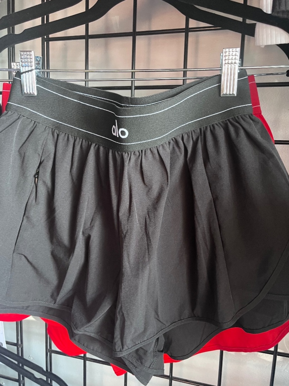 Alo yoga match point shorts tennis black small S sports gym fitness